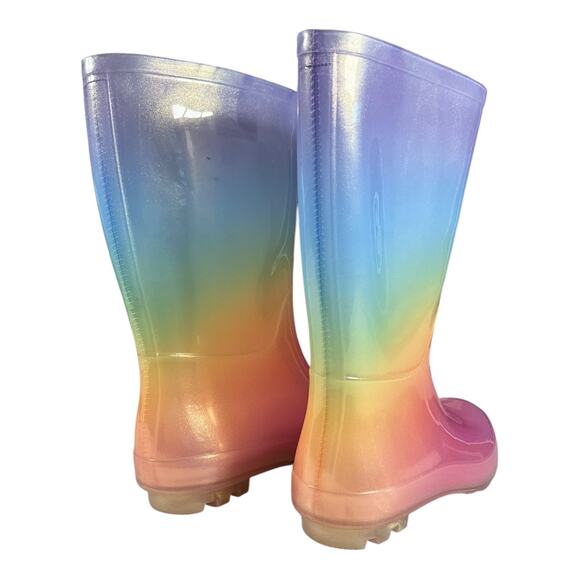 New Without Tag Cat & Jack Rainbow Rain Boot Cece Style Size 5 Big Kids - Picture 6 of 12